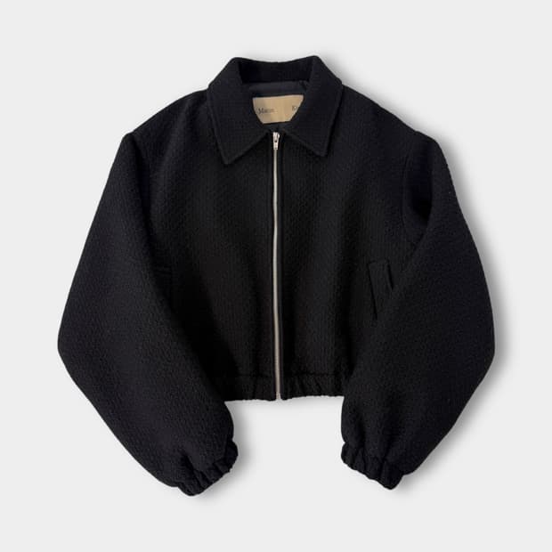 마뗑킴 루즈핏 트위드 크롭 자켓