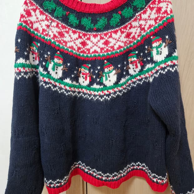 크리스마스 빈티지 겨울 니트