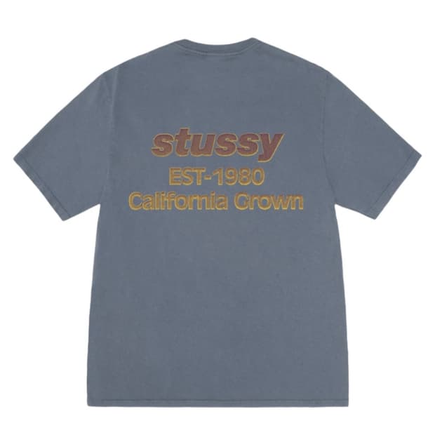 [XXL] 스투시 캘리포니아 그로운 피그먼트 반팔 티셔츠 네이비