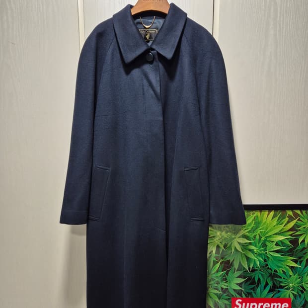 JPN빈티지.Pure Cashmere 퓨어 캐시미어 청록색 코트