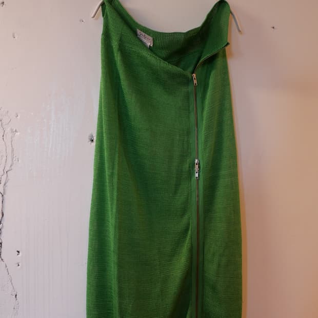 yohji yamamoto 80s zipped maxi-skirt