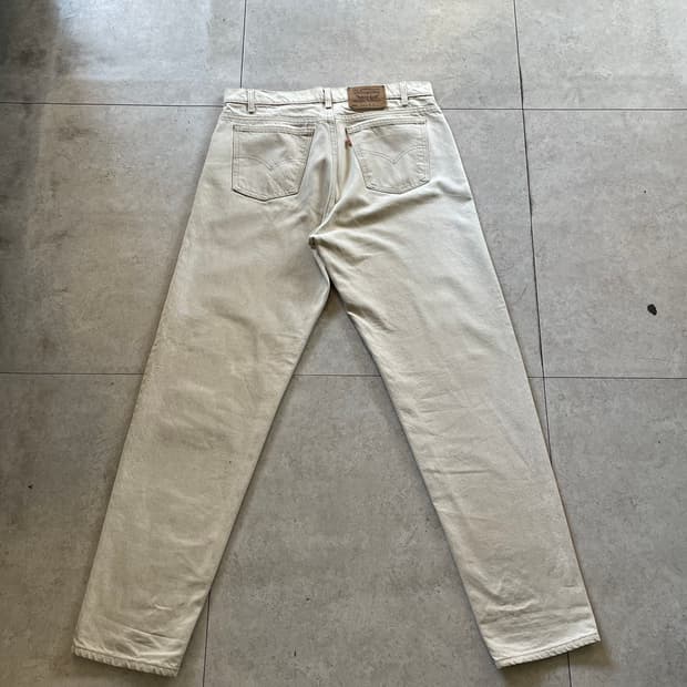 usa 리바이스550 크림색 데님 팬츠바지(오렌지탭)