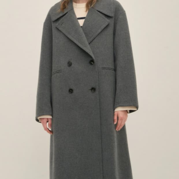 23fw system 한섬 시스템 캐시미어 더블 코트 그레이 82