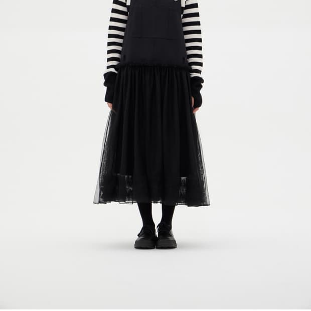 BOCBOK 메쉬 멜빵 드레스 블랙