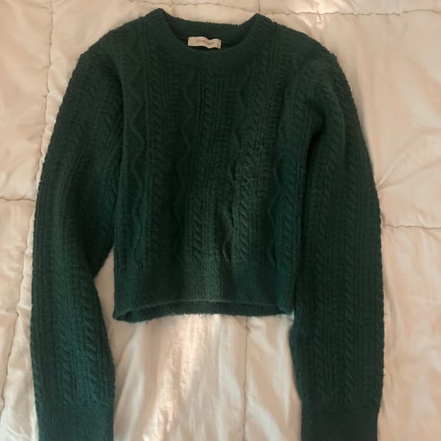 vintage knit dark green