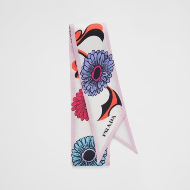Prada Printed silk twill scarf