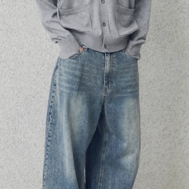 인템포무드 레이지보이 벌룬 핏 데님 L