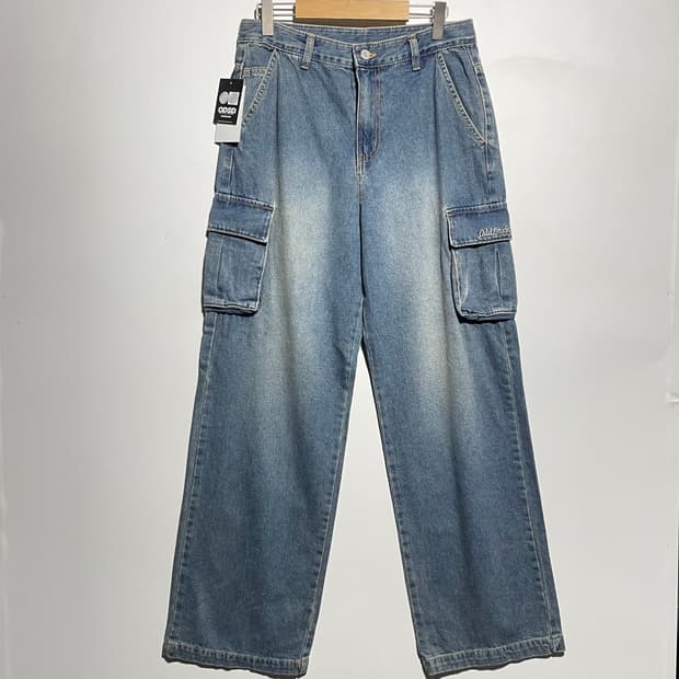 새상품 ODSD 데님 카고 와이드 팬츠