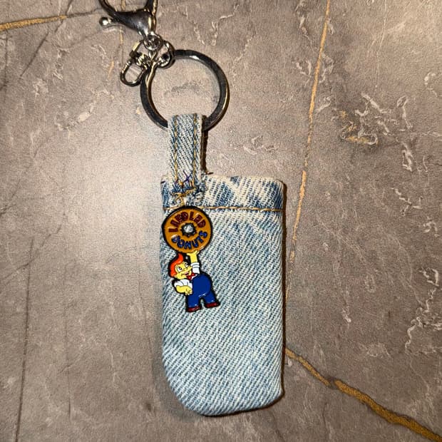 Lardladdonuts Denim Lighter Key chain