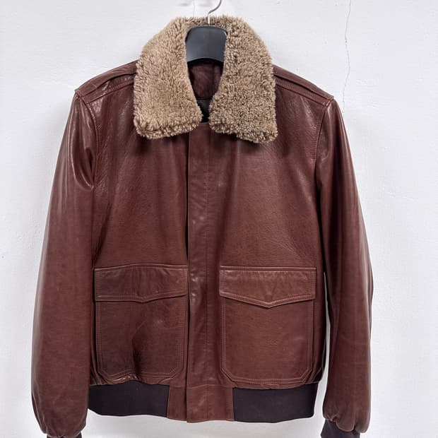 [N][105]Type A-2 베지터블 레더 브라운 항공 자켓