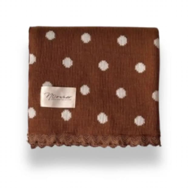 꿘나 노오너 도트 목도리 브라운