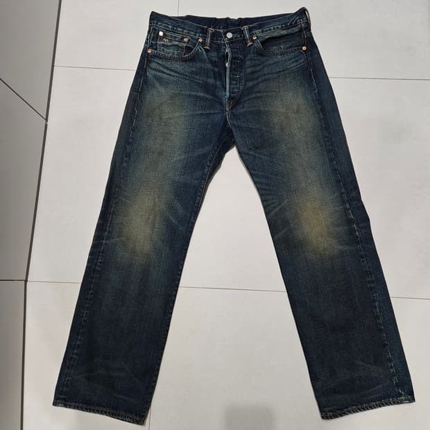RRL 기빈스진 33/32 빈티지 파이브포켓 데님 givins 워싱진