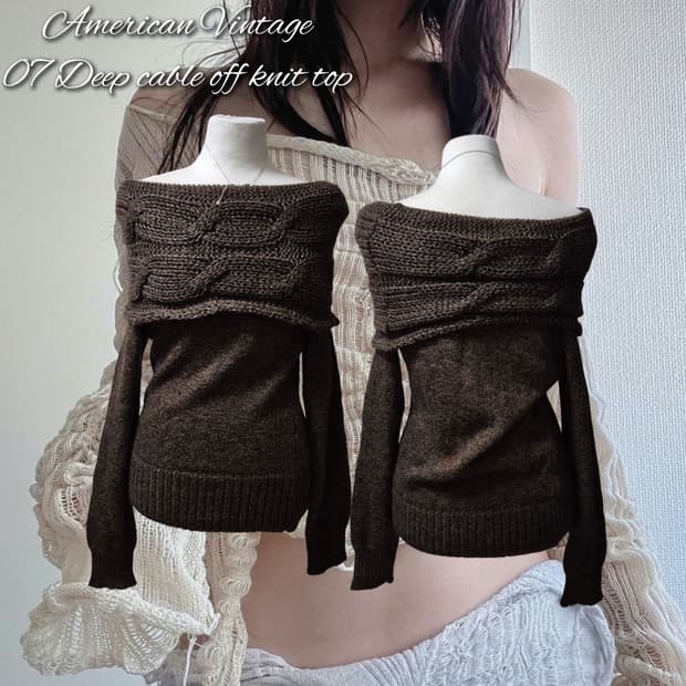 American Vintage 07 Deep cable off knit