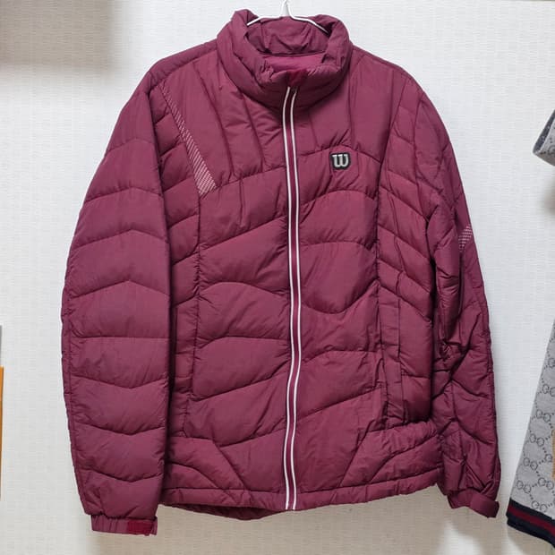wilson 윌슨 버건디 여성 오리털 패딩점퍼