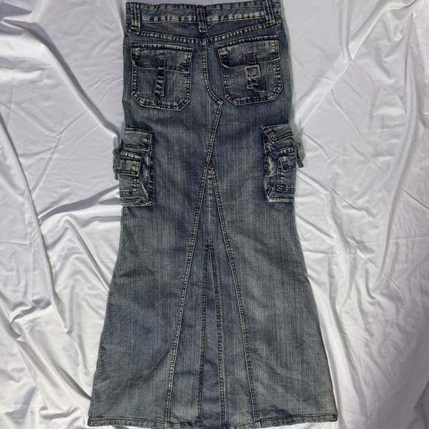 escape 카고 데님 스커트 y2k goa lgb