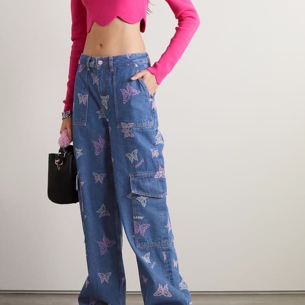 ganni 나비 데님 펜츠