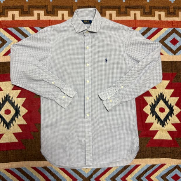 95) 폴로 랄프로렌 체크 셔츠 블루