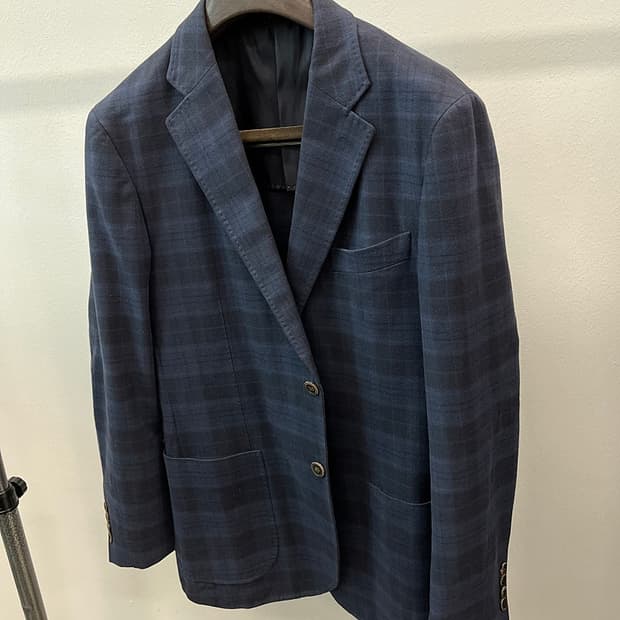 110) 닥스 몰스킨 네이비 체크자켓 