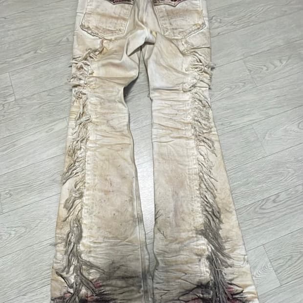 Devil kim bloodskid waxed denim pants | 후루츠패밀리