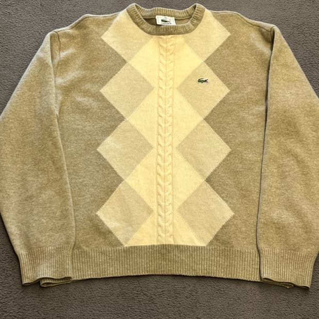 라코스테 빈티지 아가일 니트 처분 