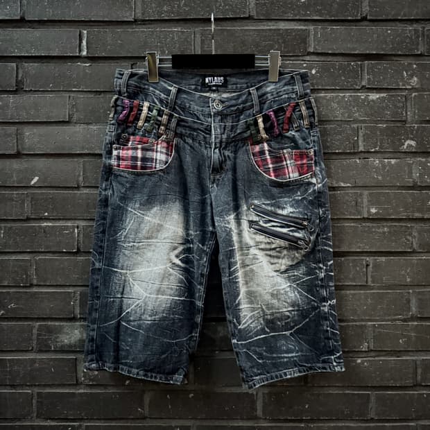 Crushed Check Pocket Pants