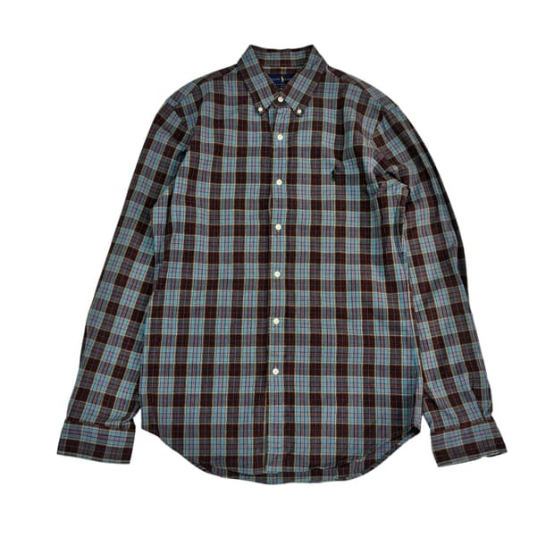 폴로 랄프로렌 슬림 핏 체크 셔츠