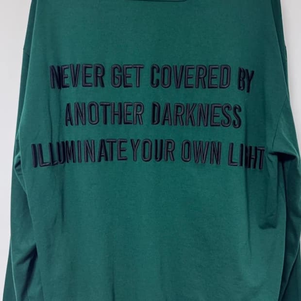 준지/17ss 그린 레터링 롱슬리브/46