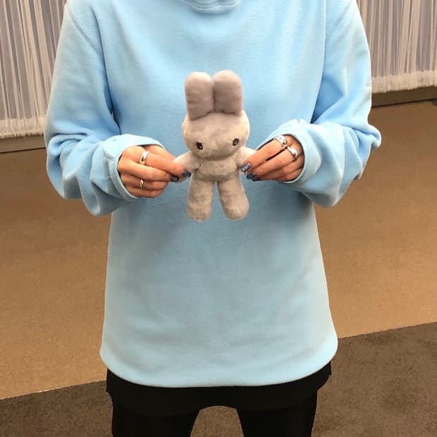 지초이 MICRO POLAR FLEECE HOODIE 