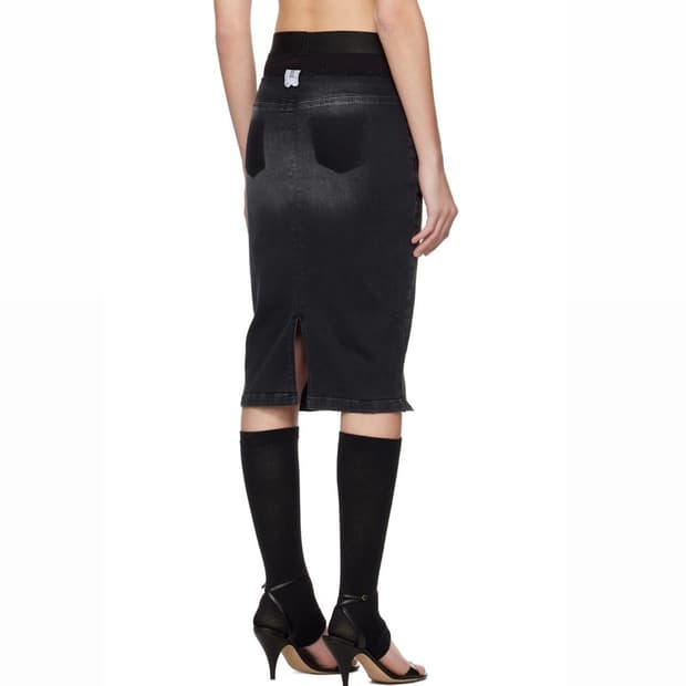 [S/M]프로토타입스 25fw 웨이스트 밴드 펜슬 데님 스커트