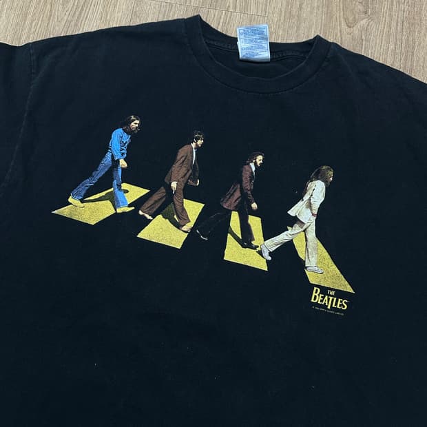 빈티지 비틀즈 밴드티