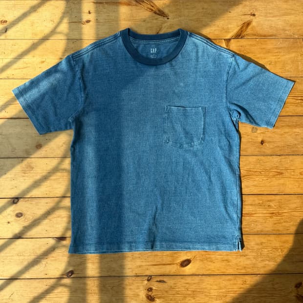갭 인디고 염색 포켓티