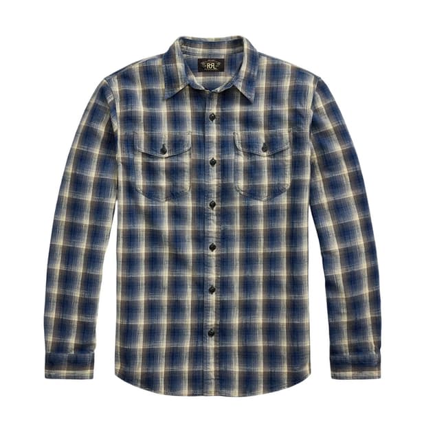 RRL 인디고 우븐 셔츠 M 새상품