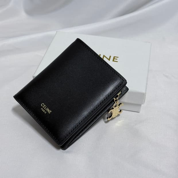셀린느 참 블랙반지갑