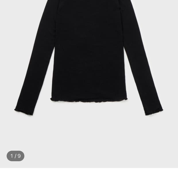 Kindred neck shirring long sleeve in bla