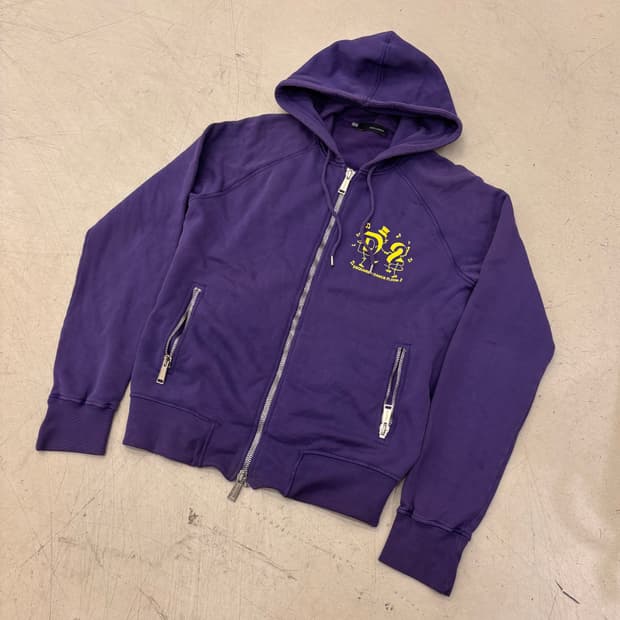 디스퀘어드2 댄스플로어 퍼플 후드집업