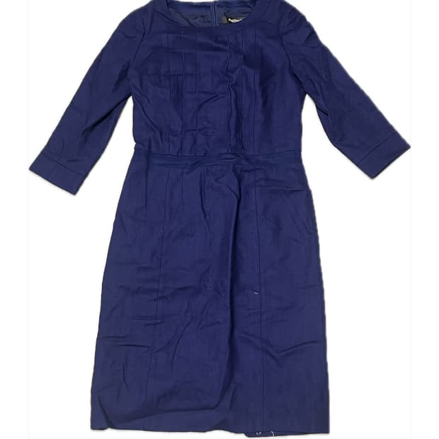 Paul Stuart 폴스튜어트 네이비 7부 소매 원피스