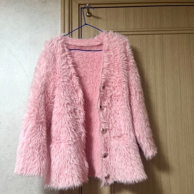 루카빈티지 히메갸루 핑크 가디건 퍼자켓 엑시즈팜 리즈리사 하라주쿠 일녀