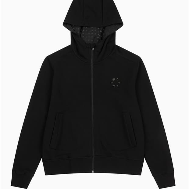 (급처) 오헤시오 도트 후드집업 블랙 DOT HOODED ZIP-UP 블