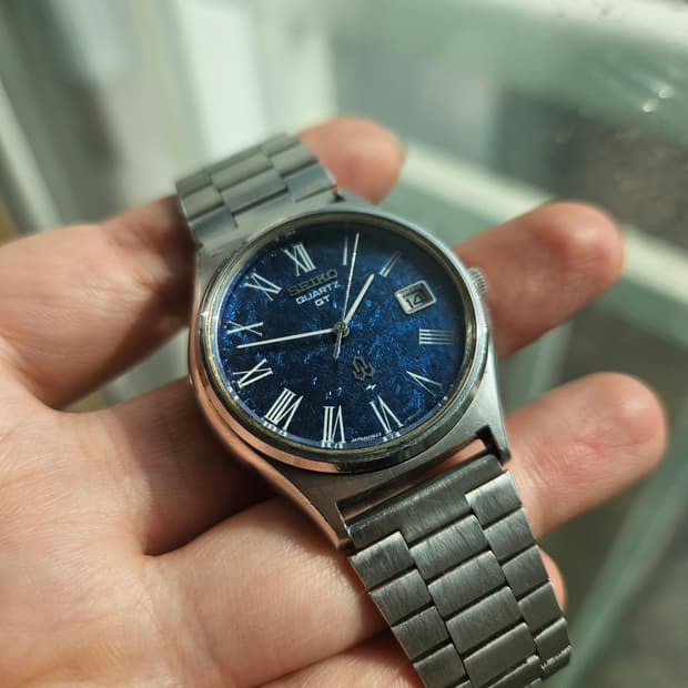 세이코 쿼츠 QT 초희귀 나비 다이얼 빈티지 시계