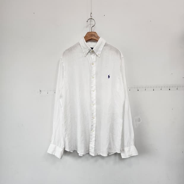 폴로 랄프로렌 화이트 린넨 셔츠 남방