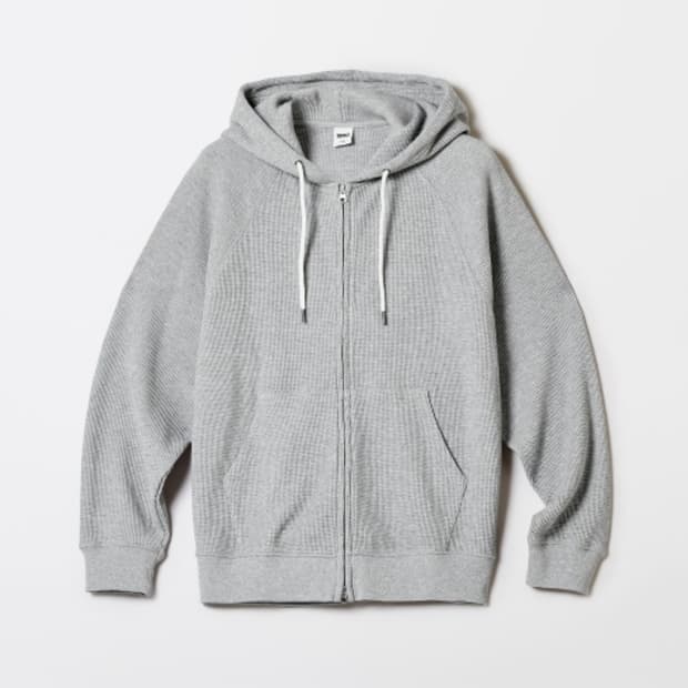 스파오 와플 후드집업