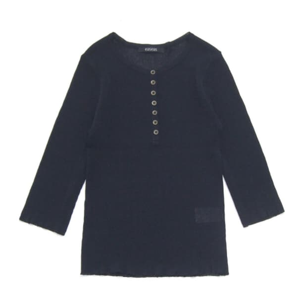 이즈이즈 Essential Button Knit _ Solid -네이비 