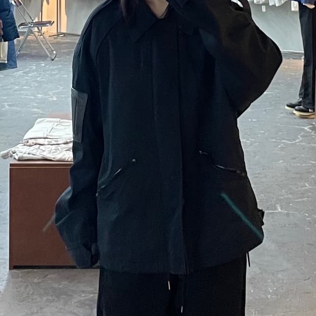 준지 MK3 99 블랙 견장 블루종 자켓 H1395