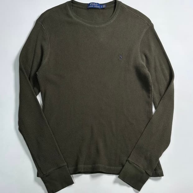 폴로 카키 와플티