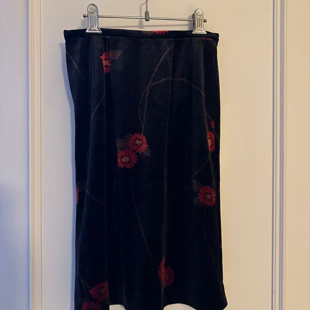 벨벳 꽃무늬 빈티지 스커트 화양연화 st