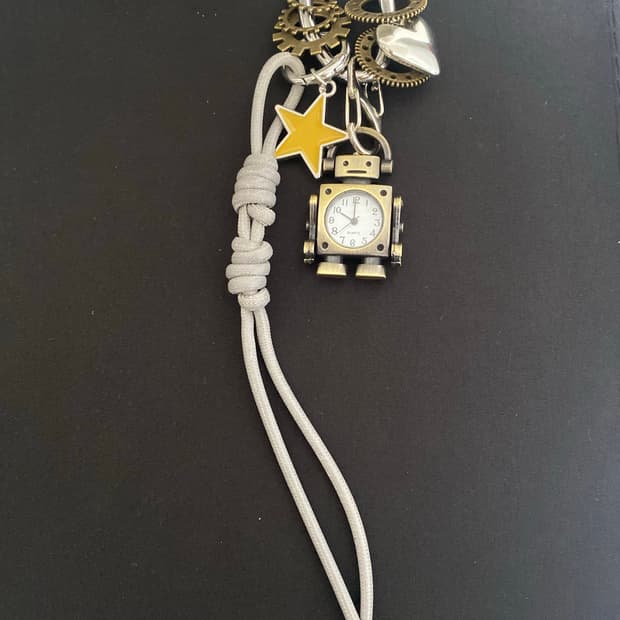 하트&스타 빈티지 로봇 시계 키링