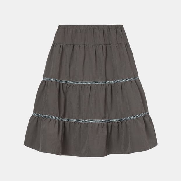 aeae 에이이에이이 브라운 미디 스커트