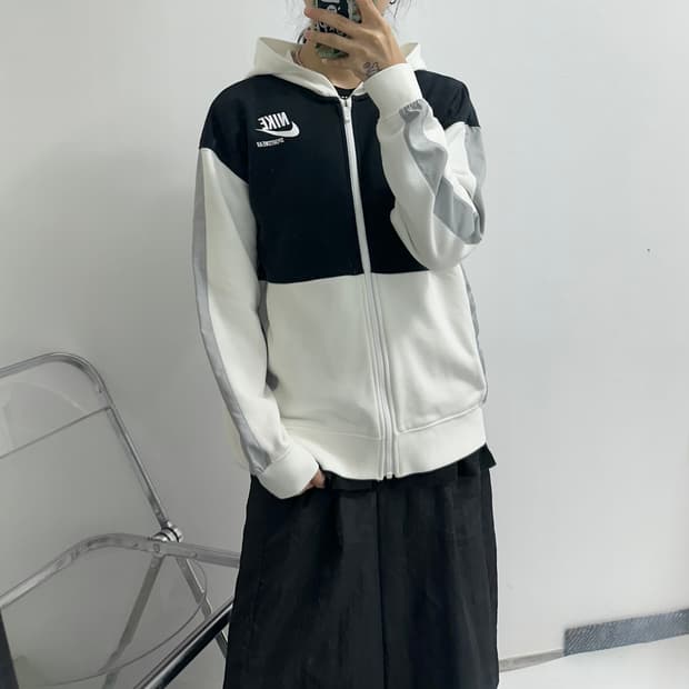 나이키 NSW 헤리티지 배색 후드집업