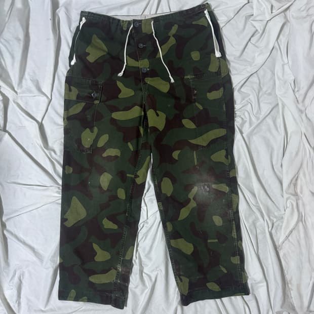80s 핀란드군 m62 리버시블 카모 오버 팬츠 nhogirl