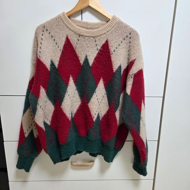 아가일니트 S사이즈 오버핏